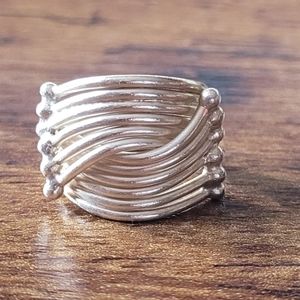 Sterling silver hug ring